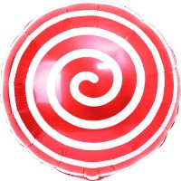 18" Candy Spiral Red Balloon