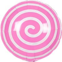 18" Candy Spiral Pink Balloon