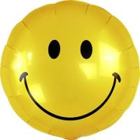 18" Smiley Face Yellow Balloon