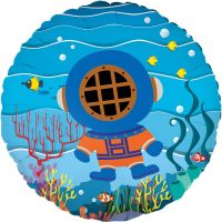 18" Under the Sea Submarine and Scuba Diver Balloon