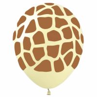 12" Giraffe Print (50pcs) Balloons