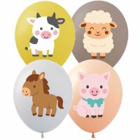 12" Farm Animals (50pcs) Balloons