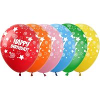 12" Happy Birthday Party Assortment (50pcs) Balloons
