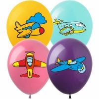 12" Airplanes Assortment (50pcs) Balloons