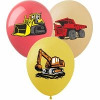 12" Construction Vehicle Assortment (50pcs) Balloons
