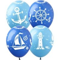 12" Nautical Blue (50pcs) Balloons