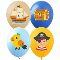 12" Pirate Assortment (50pcs) Balloons