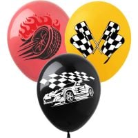 12" Racing Assortment (50pcs) Balloons