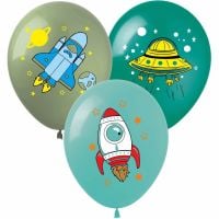 12" Rocket Ships in Space Assortment (50pcs) Balloons