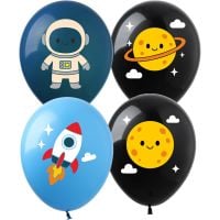 12" Space Astronaut and Planets (50pcs) Balloons
