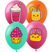 12" Dessert and Drinks Assortment (50pcs) Balloons