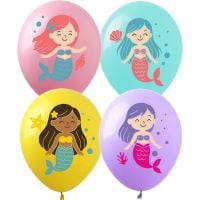 12" Mermaid Assortment (50pcs) Balloons