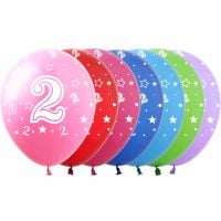 12" Number 2 Assortment (50pcs) Balloons