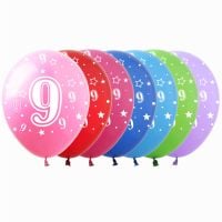 12" Number 9 Assortment (50pcs) Balloons