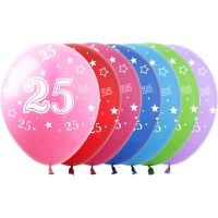 12" Number 25 Assortment (50pcs) Balloons