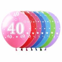 12" Number 40 Assortment (50pcs) Balloons