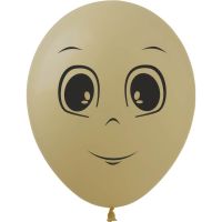 05" Masculine Face Mocha (50pcs) Balloons