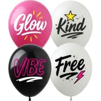 12" Glow Kind Vibe Free Assortment (50pcs) Balloons