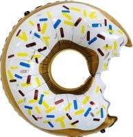 18" Donut White Icing and Sprinkles Balloon
