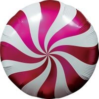 18" Candy Swirl Fuchsia Balloon