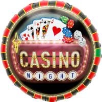 18" Casino Night Dice and Chips Balloon