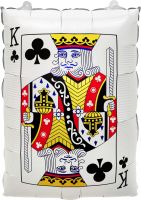 22" King of Clubs Casino Card Balloon