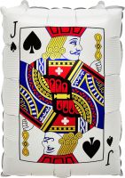 22" Jack of Spades Casino Card Balloon