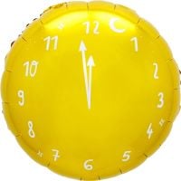 18" Analog Clock Yellow Balloon
