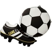 29" Black Cleats Kicking Soccer Ball Balloon