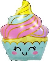 23" Colorful Cute Cupcake Balloon