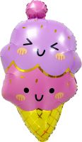 25" Colorful Cute Ice Cream Cone Balloon