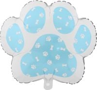 20" Blue Dog Paw Balloon