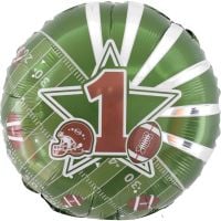 18" Number 1 Football Touchdown Balloon
