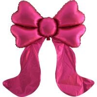 59" Fuchsia Ribbon Bow Balloon