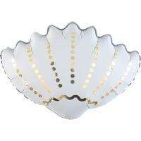 18" Matte White Clamshell Balloon