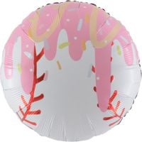 24" Pink Ice Cream Baseball Balloon