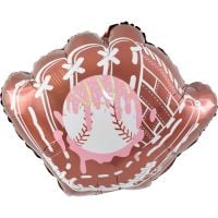 19" Baseball Glove with Pink Baseball Balloon