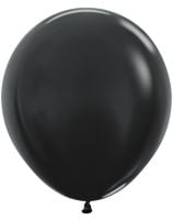 18" Metallic Black (25pcs) Sempertex Balloons