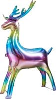 64" Standing Reindeer Rainbow Balloon
