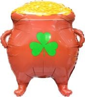 28" Standing Pot of Gold Balloon