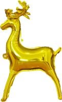 32" Standing Reindeer Gold Balloon