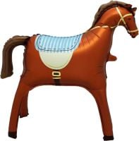 35" Standing Horse Brown Balloon