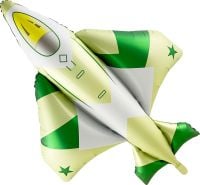 41" Green Fighter Jet Plane Balloon