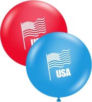 17" American Flag USA Red and Blue (25pcs) Balloons