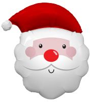 24" Jolly Old Santa Cameo Skin Tone Balloon