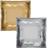 24" Square 2-sided Silver and Gold Balloon