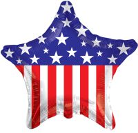 18" USA Stars & Strips Star Balloon