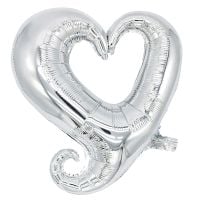 16" Classy Heart Silver Balloon