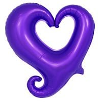 16" Classy Heart Violet Balloon