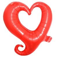16" Classy Heart Red Balloon
